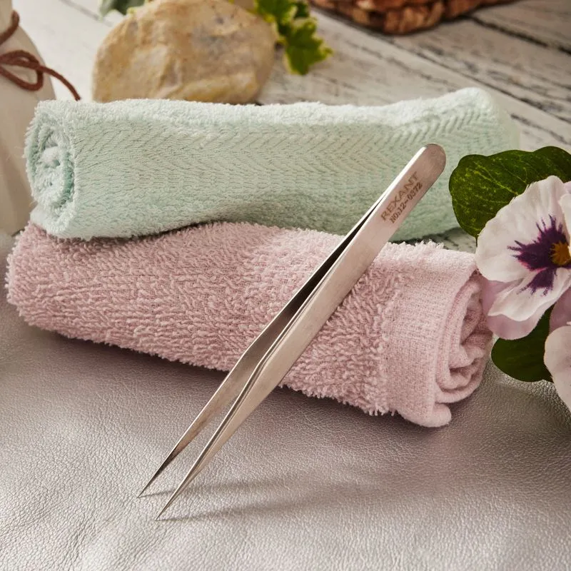 Пинцет прямой с острыми кончиками 125мм (блистер) REXANT - Фото 2