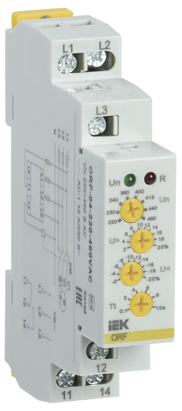 Реле контроля фаз ORF-04 трехфазное 220-460В AC IEK