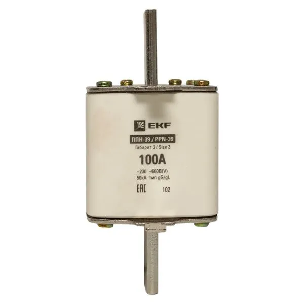 Плавкая вставка ППН-39 630/100А габарит 3 EKF - Фото 4