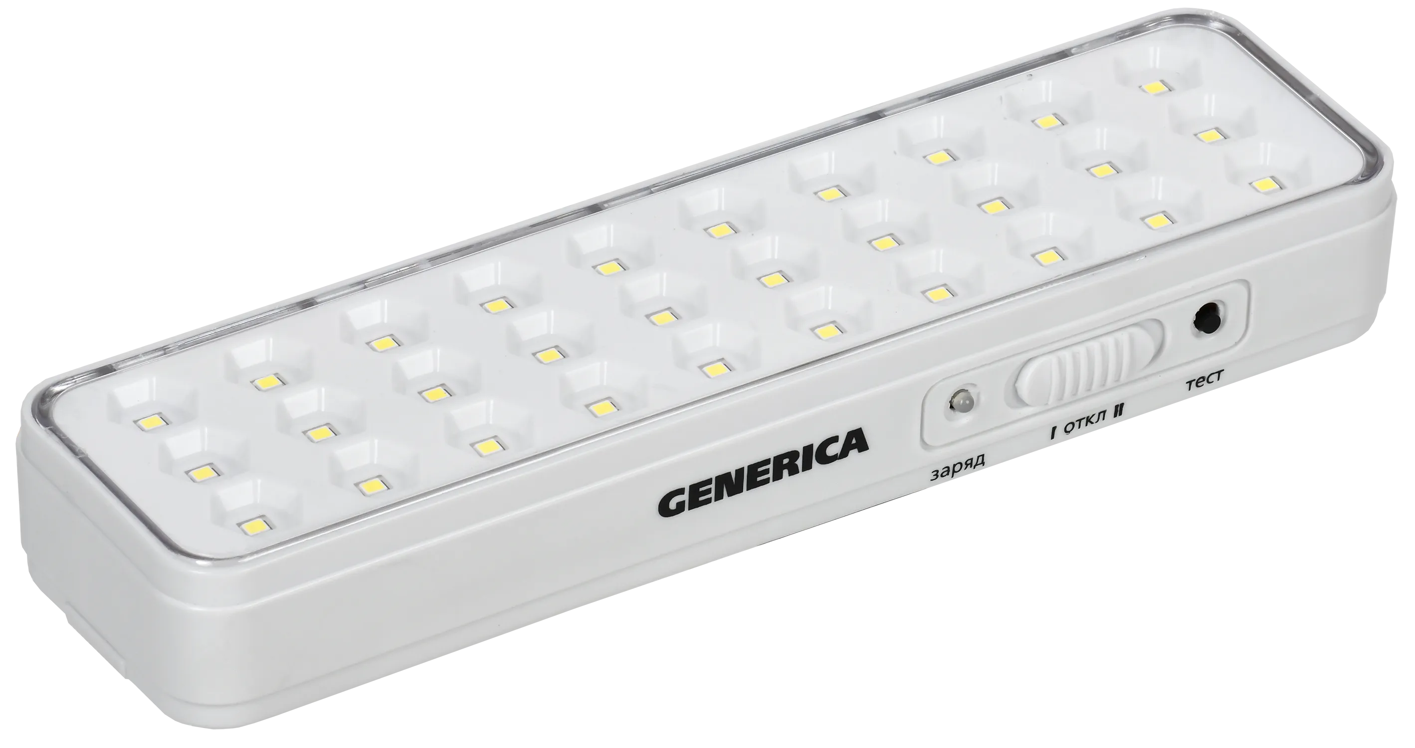 Светильник светодиодный аккумуляторный ДБА 1030 непостоянного действия 30LED 5ч 3Вт GENERICA