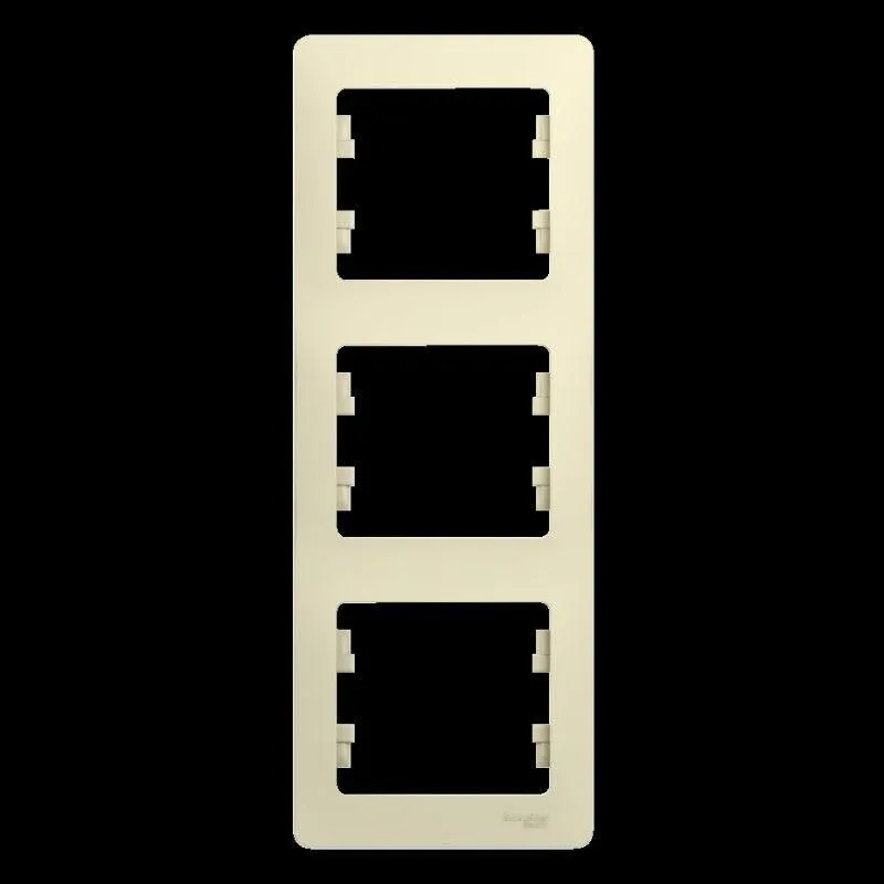 Рамка 3-м Glossa вертикал. беж. SE GSL000207