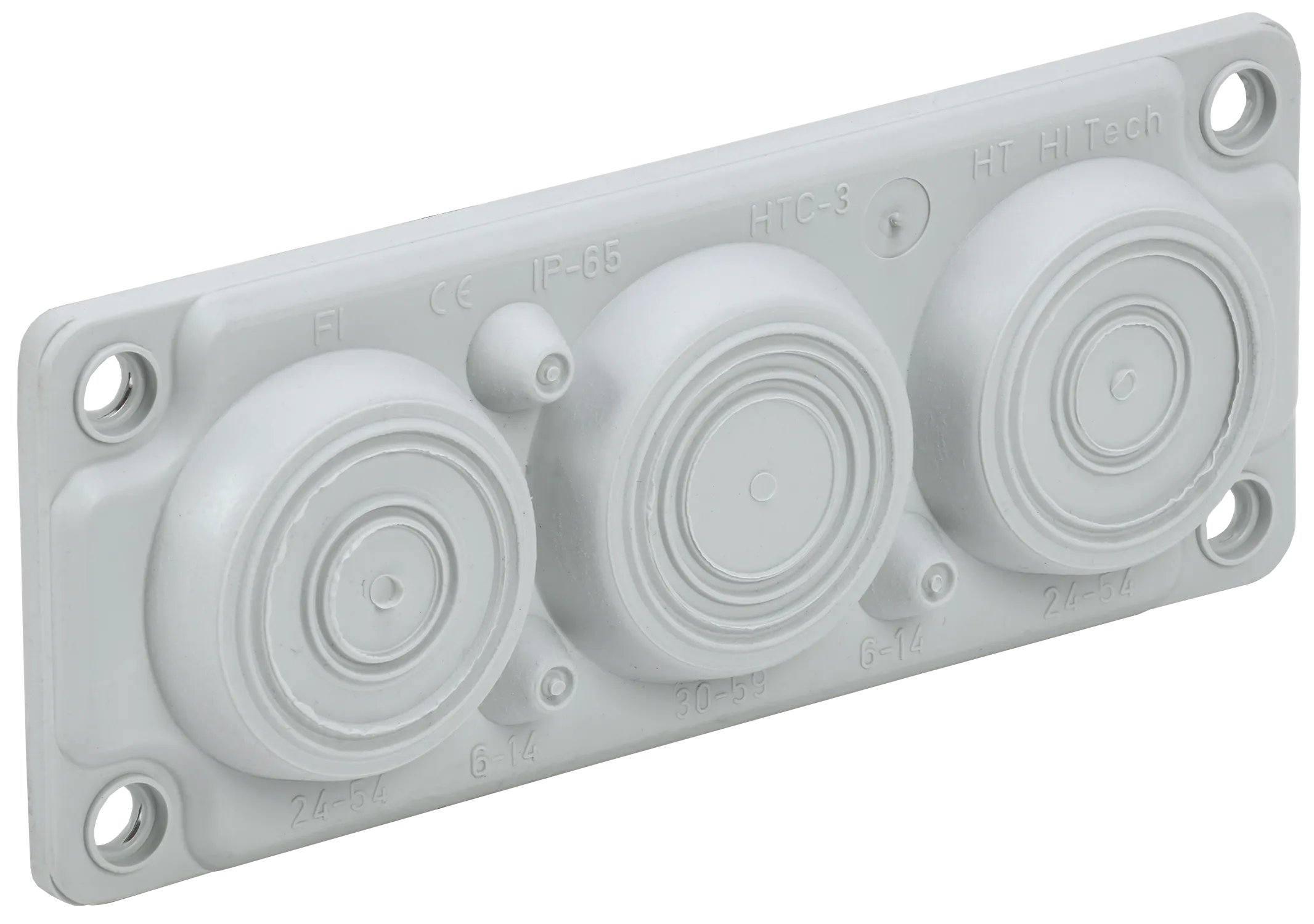 TITAN Ввод кабельный мембранный 6 отверстий d=6-59мм IP65 серый IEK