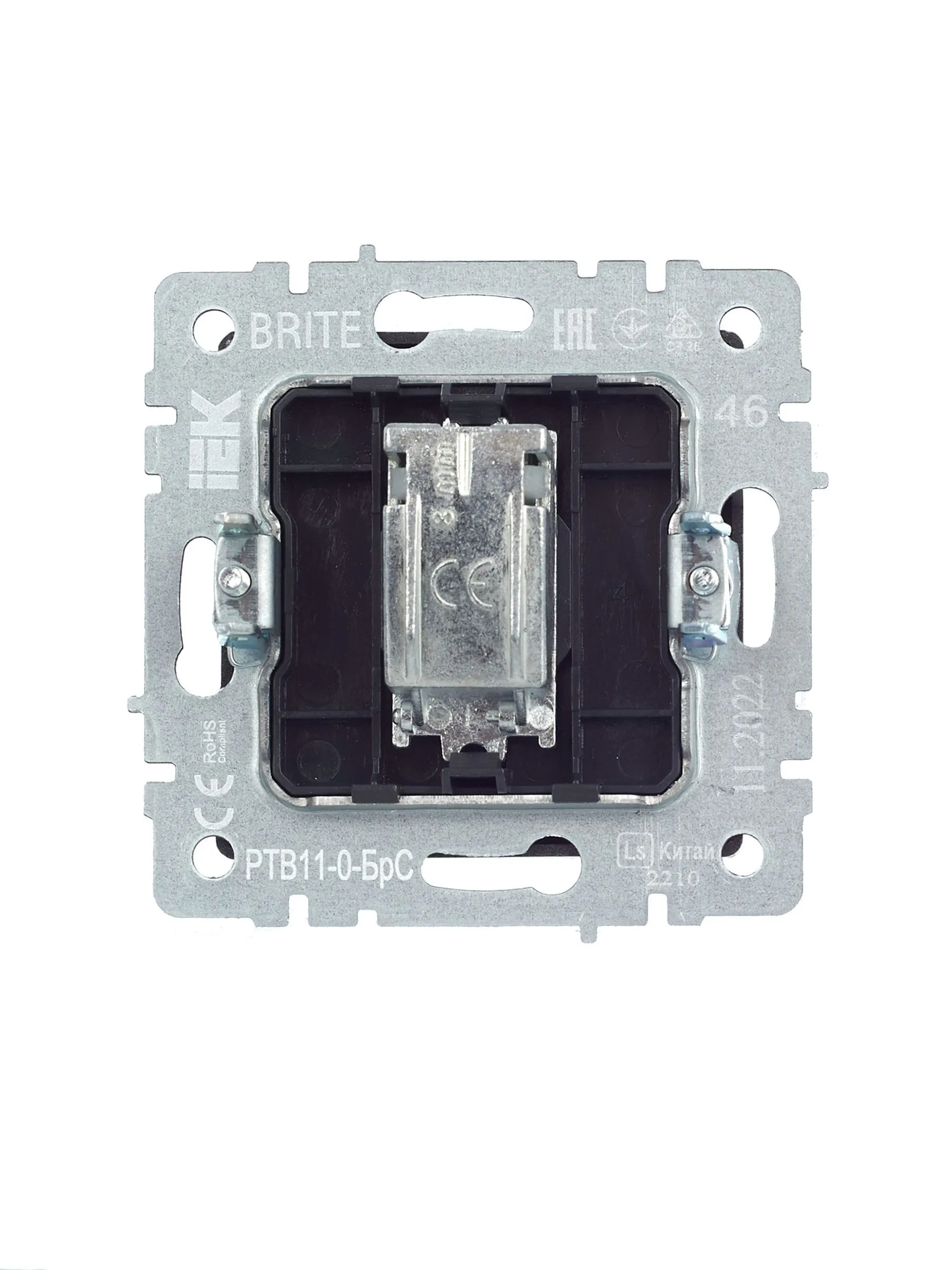 BRITE Розетка TV оконечная РТВ11-0-БрС сталь IEK - Фото 3