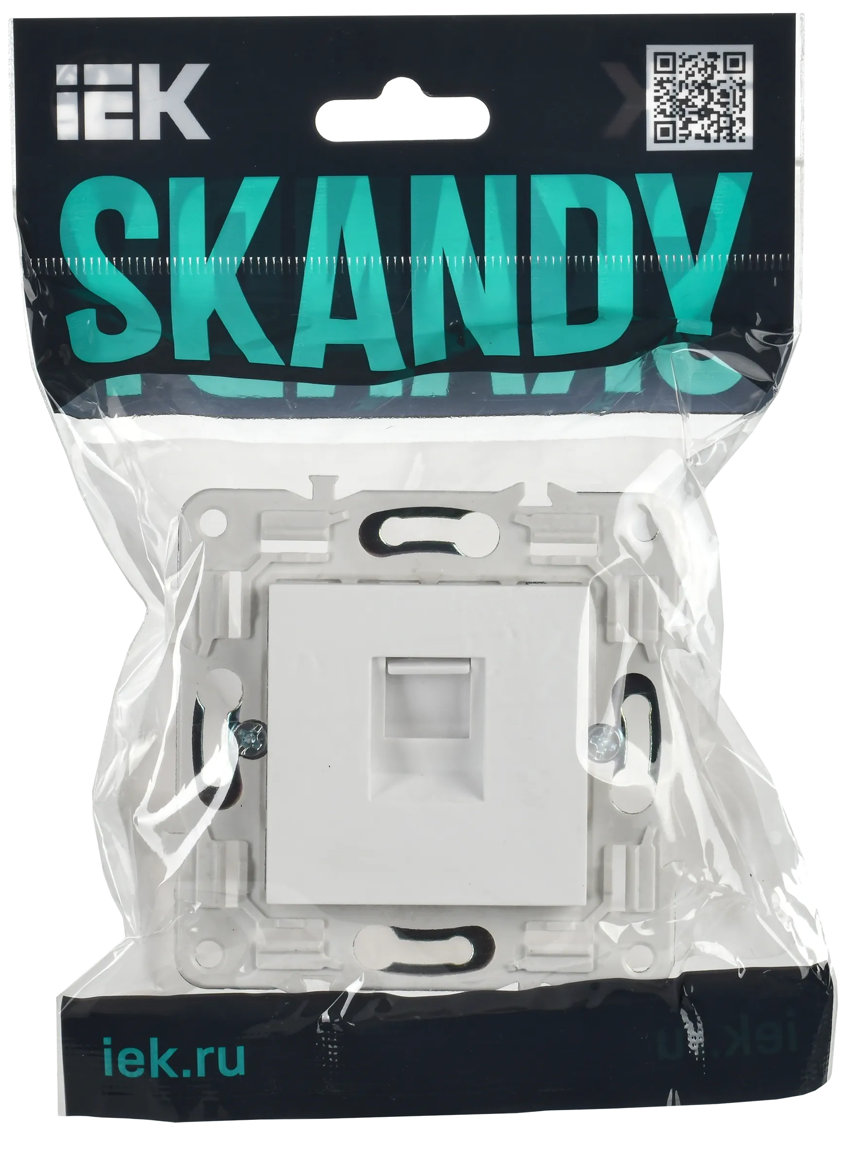 SKANDY Розетка компьютерная RJ45 кат.6 SK-K02W арктический белый IEK для электромонтажа - Фото 2