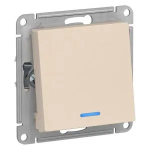 Переключатель проходной 1-кл. СП AtlasDesign 10А IP20 (сх. 6а) 10AX с подсветкой механизм беж. SE ATN000263 1240207