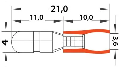 Разъем штекерный изолированный штекер 4 мм 0.5-1.5 мм² (РШи-п 1.5-4/РШИп 1,25-4) красный REXANT - Фото 3