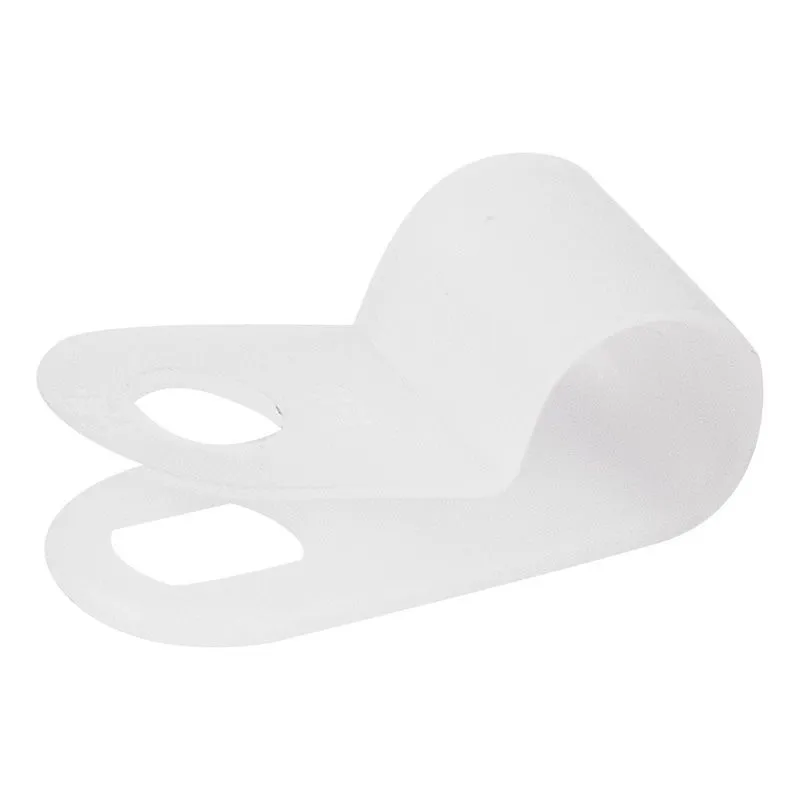 Скоба под винт 6мм, белая (50 шт/уп) REXANT 07-4406