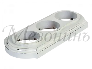 Рамка  трехместная "Элегант" , цвет - белый прованс, ТМ "МезонинЪ" GE70703-37 GE70703-37