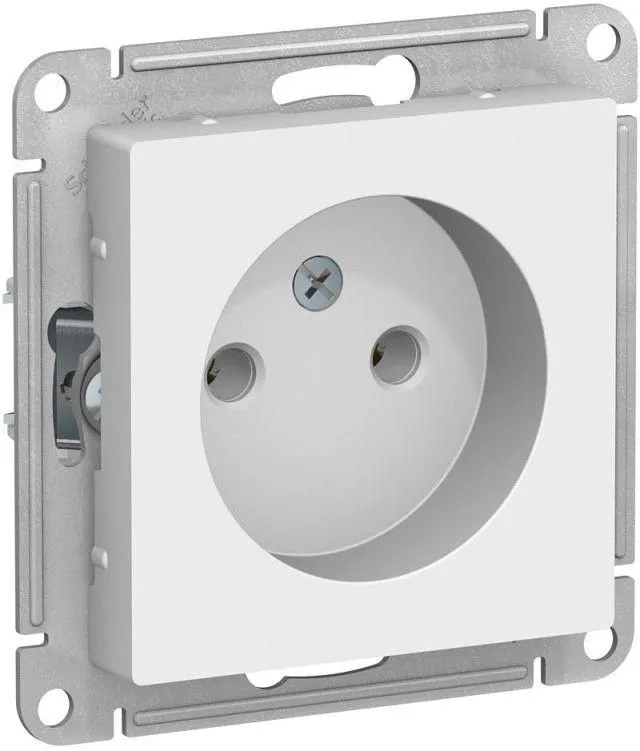 Розетка 1-м СП AtlasDesign 16А IP20 без заземл. без защ. шторок механизм бел. SE ATN000141