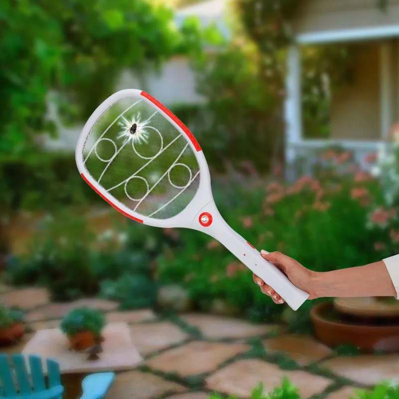 Мухобойка электрическая 0420 ПРОФИ, 1000В, с фонариком и аккумулятором REXANT - Фото 2