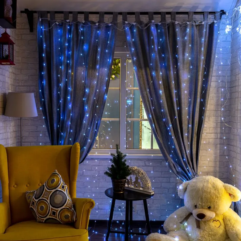 Гирлянда Светодиодный дождь из росы 6х3 м, белый, USB + пульт управления NEON-NIGHT - Фото 2