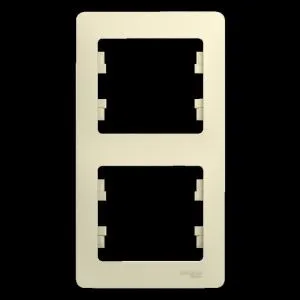 Рамка 2-м Glossa вертикал. беж. SE GSL000206 275180