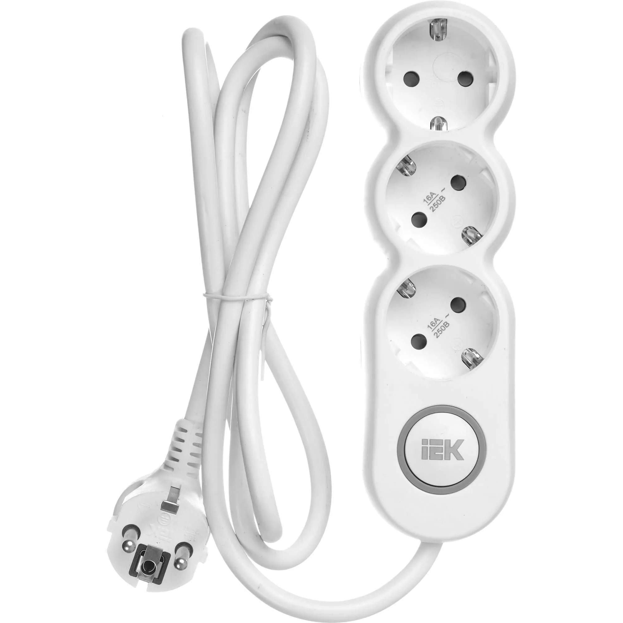 Удлинитель У03В 3 места с заземлением 1,5м 3х1,5мм2 16А/250В UNO IEK - Фото 5
