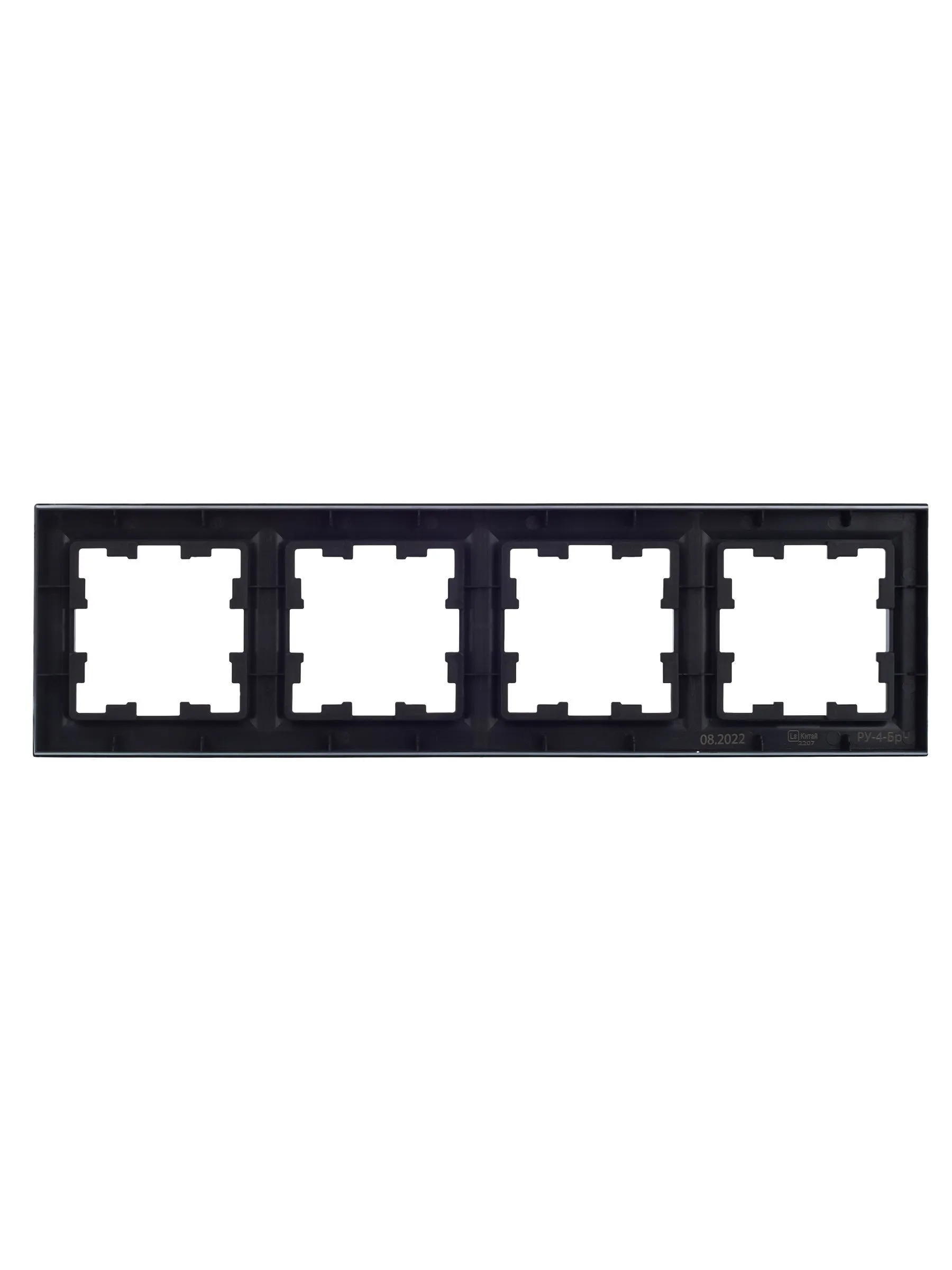 BRITE Рамка 4-местная РУ-4-БрЧ черный IEK - Фото 3