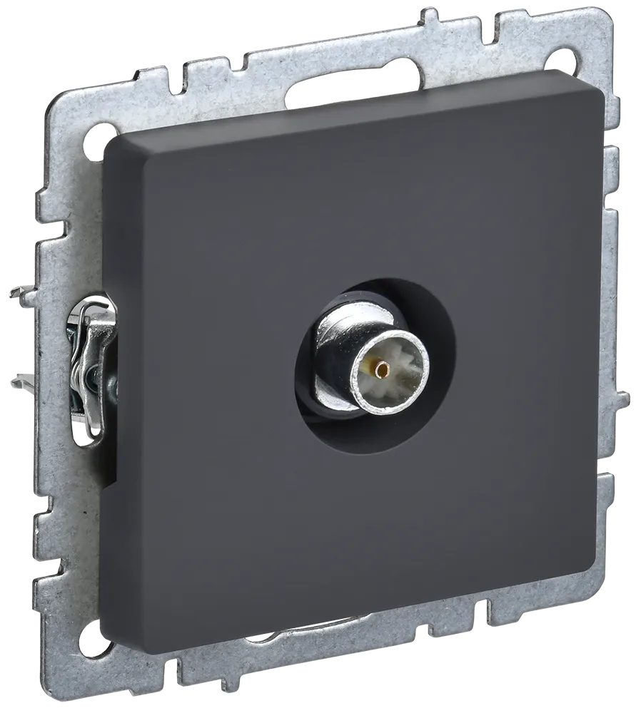 BRITE Розетка TV оконечная РТВ11-0-БрГ графит IEK BR-A10-O-K53