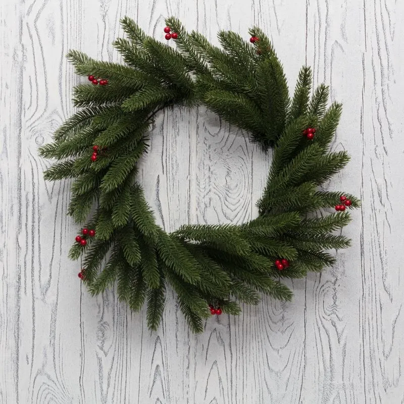 Еловый венок с ягодами NEON-NIGHT Ø 45 см, литой 307-149