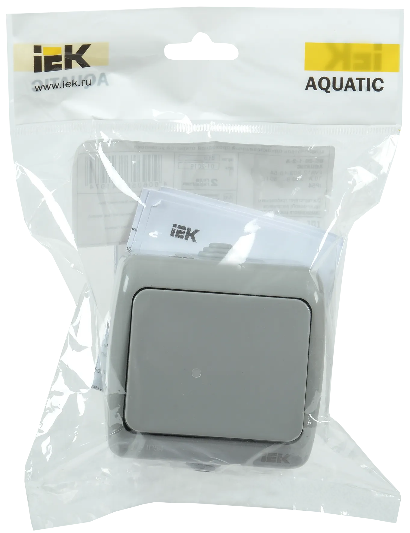 AQUATIC Выключатель 1-клавишный для открытой установки 10А IP54 ВС-20-1-0-А IEK - Фото 2