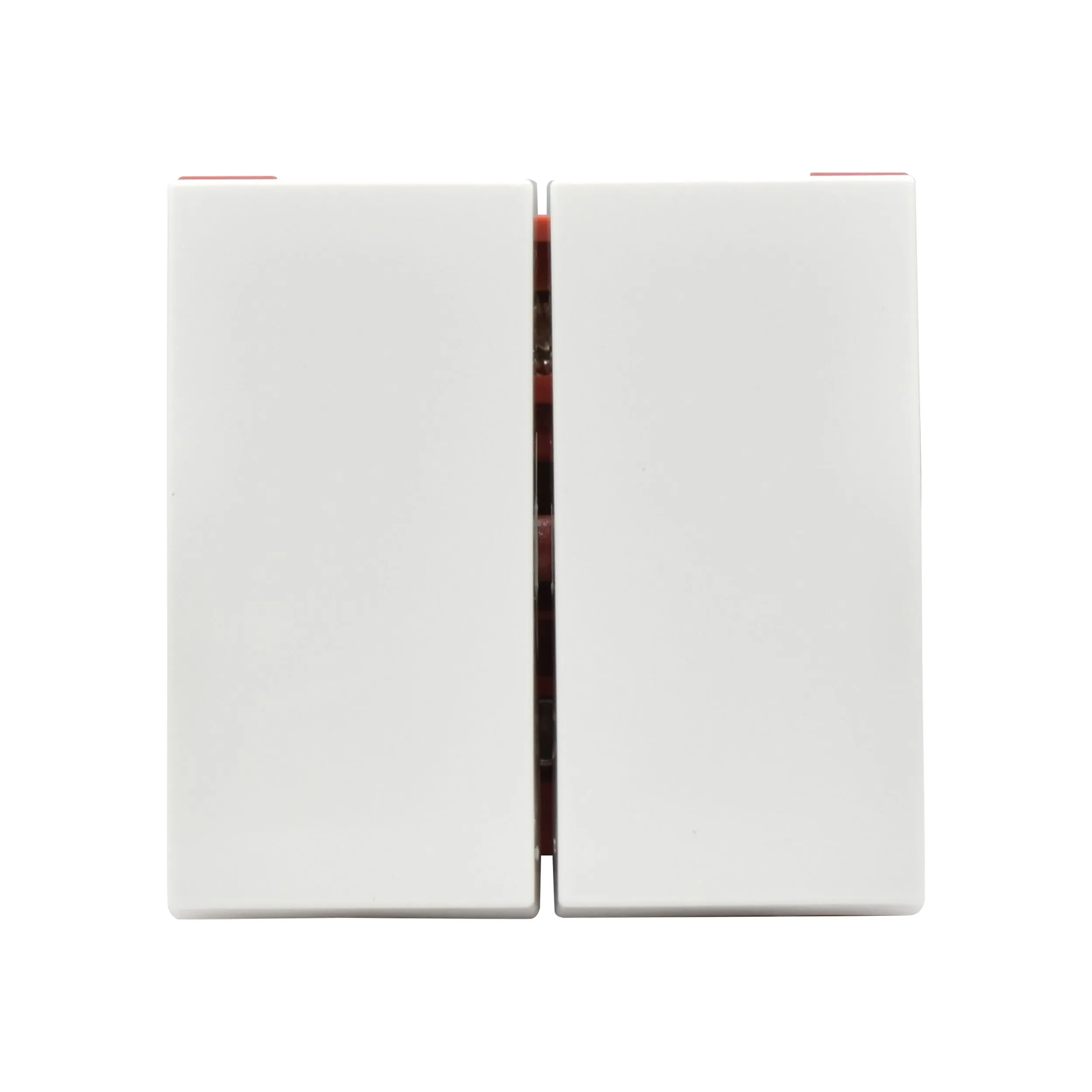 Выключатель проходной (переключатель) двухклавишный ВК4-22-00-П (на 2 модуля) ПРАЙМЕР белый IEK - Фото 4