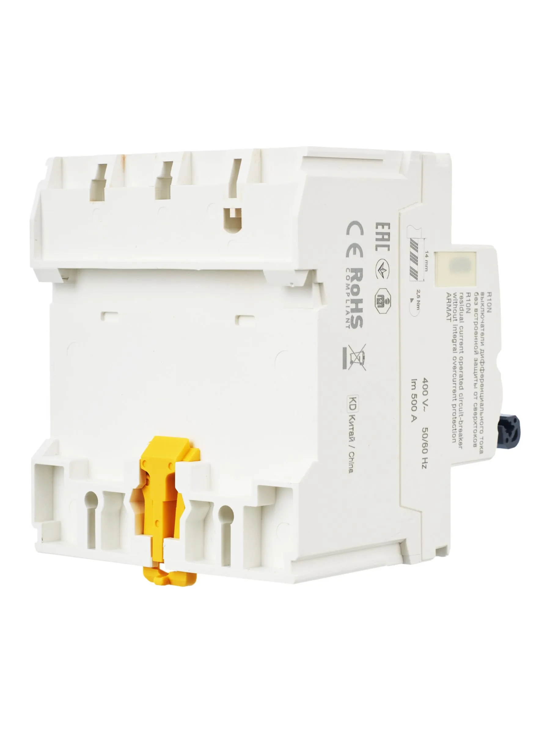 ARMAT Выключатель дифференциального тока R10N 4P 40А 100мА тип AC IEK - Фото 8