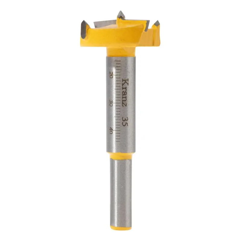 Сверло Форстнера по дереву, 35мм, цилиндрический хвостовик KRANZ - Фото 3