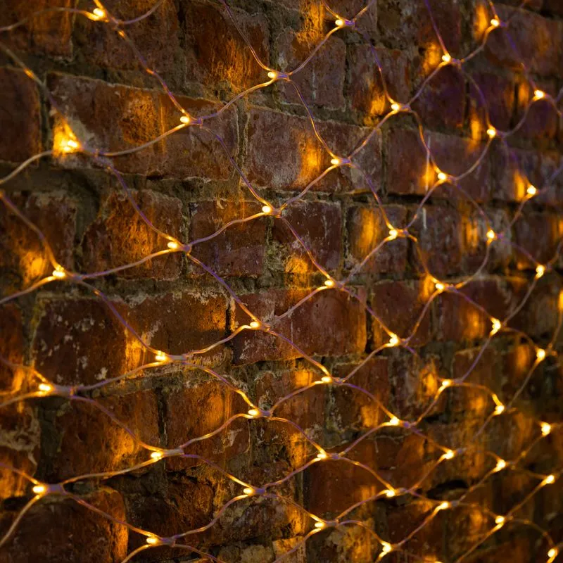Гирлянда Сеть 2х1,5м, свечение с динамикой, прозрачный ПВХ, 288 LED, 230 В, цвет: Жёлтый - Фото 2