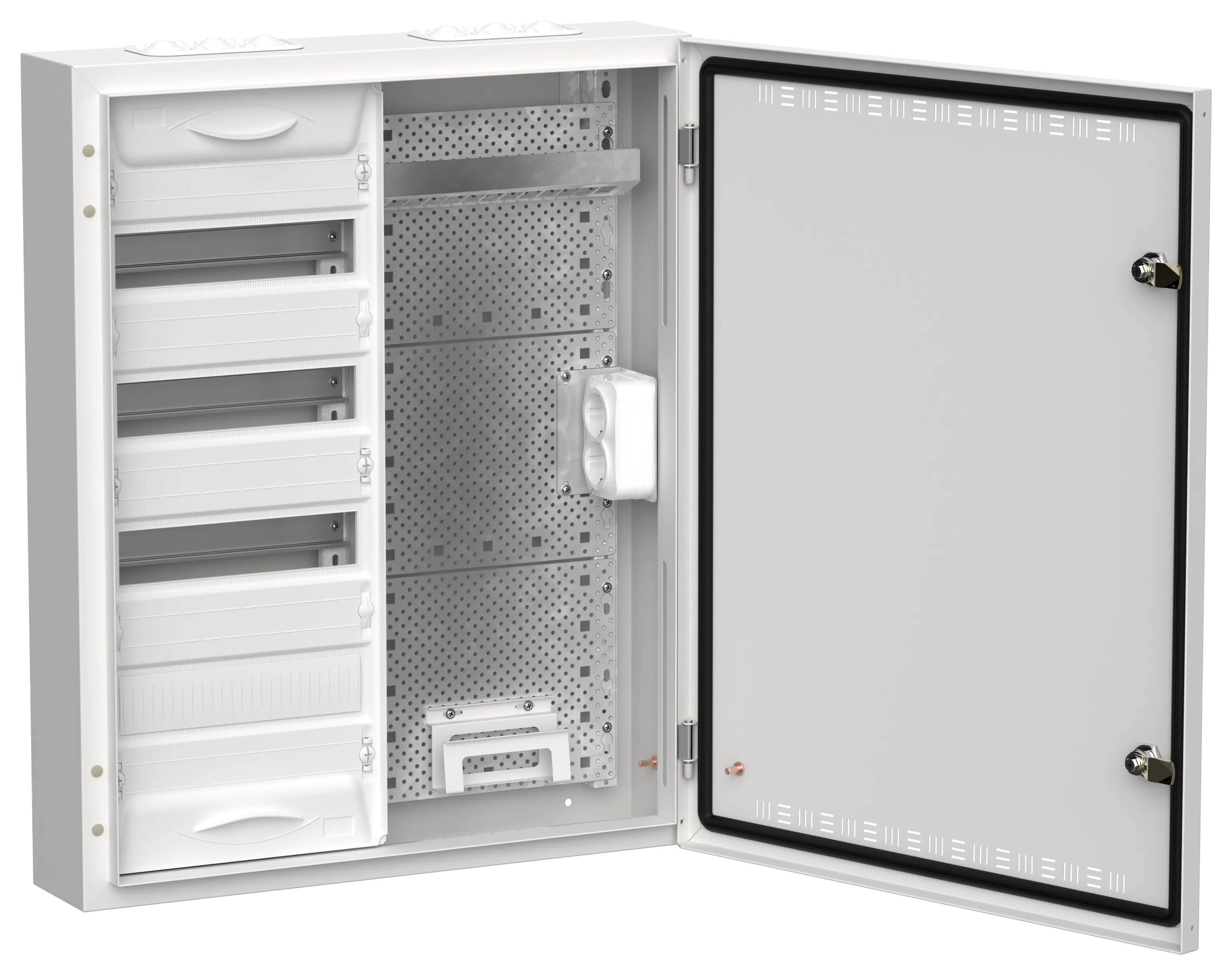 TITAN 5 Корпус комбинированный ЩРн-48 (2х48) 710х570х140мм IP30 белый IEK