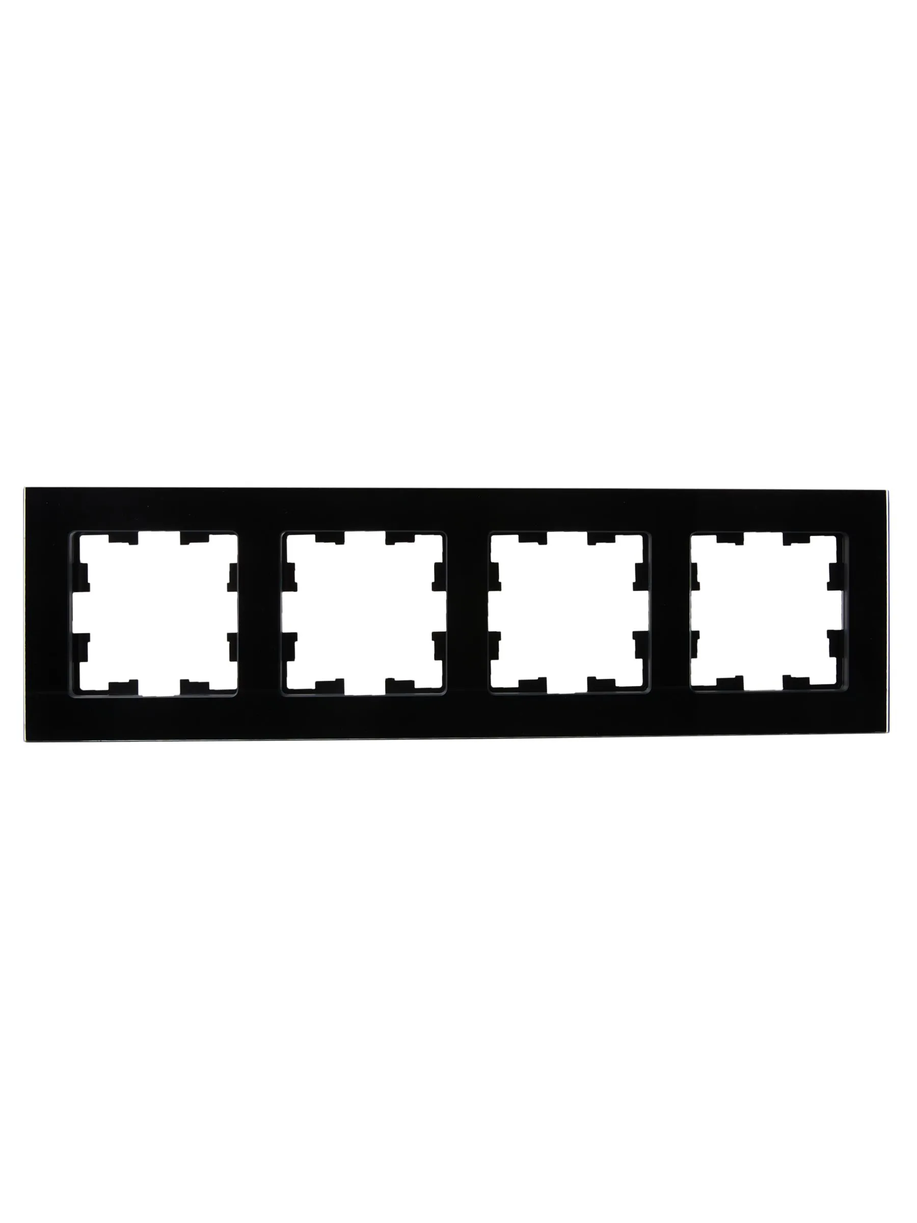 BRITE Рамка 4 -местная РУ-4-2-БрЧ стекло черный IEK - Фото 6
