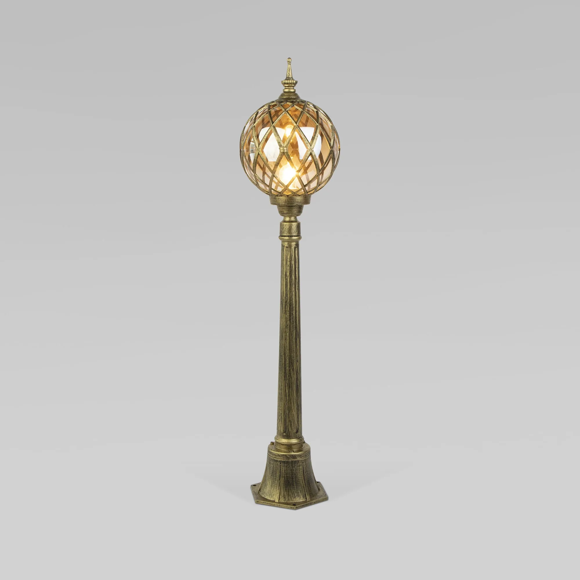 Светильник уличный на столбе IP44 Sirius F черное золото Elektrostandard