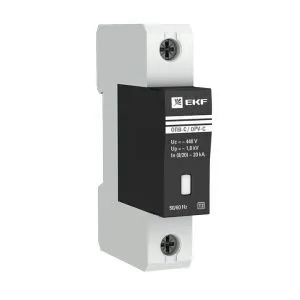 Ограничитель импульсных напряжений ОПВ-C/1P In 20кА 440В с сигн. EKF opv-c1