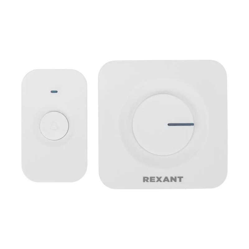 Беспроводной дверной звонок c цифровым кодированием 52 мелодии 150м IP56 (белый) REXANT - Фото 2
