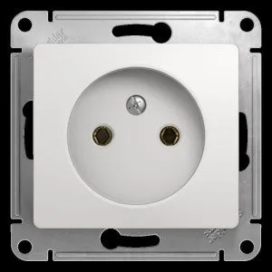 Розетка 1-м СП Glossa 16А IP20 без заземл. механизм бел. SE GSL000141 275151