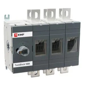 Рубильник 800A 3P реверсивный без рукоятки управления TwinBlock EKF tb-s-800-3p-rev