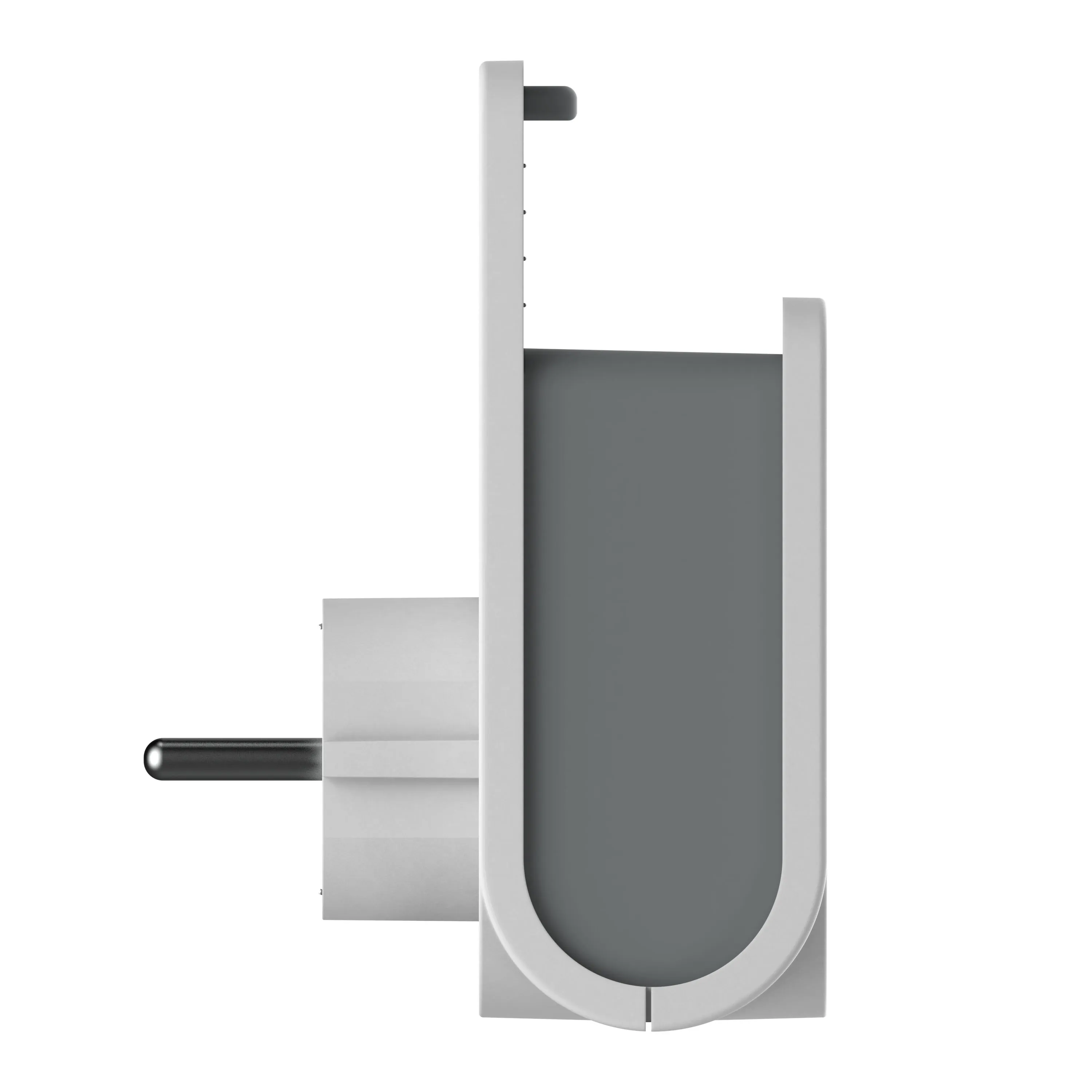 Сетевой разветвитель 1 гнездо с/з и защитными шторками + 2 USB A+C, с консолью для беспроводной зарядки, 230V, 16A, бело-серый DEKRON - Фото 2