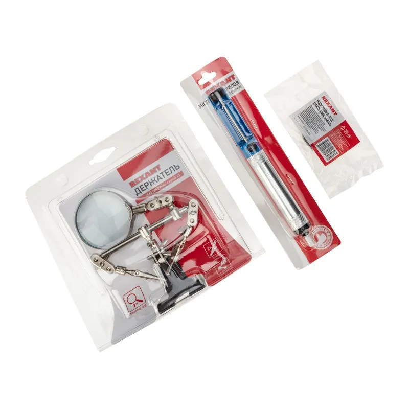 Набор К22 для пайки вспомогательный (держатель Третья рука, подставка, экстрактор) REXANT - Фото 3