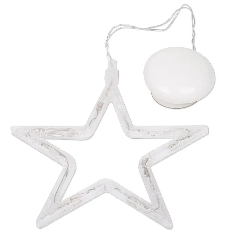 Фигура светодиодная Звездочка на присоске с подвесом, цвет ТЕПЛЫЙ БЕЛЫЙ - Фото 4