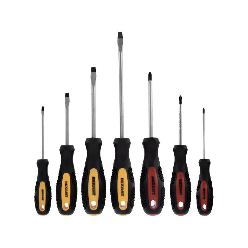 Набор отверток 7 предметов (крестовые и шлицевые) REXANT - Фото 2