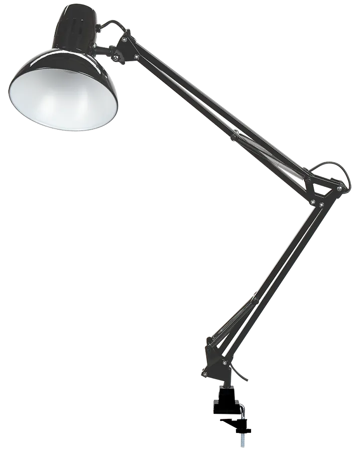 LIGHTING Светильник настольный 1014 пантограф на струбцине Е27 черный IEK LNNL4-1014-2-VV-40-K02