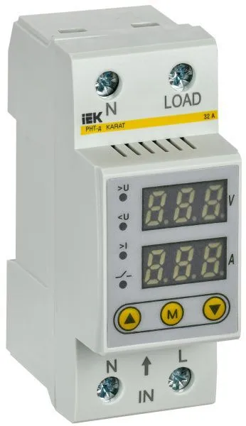 Реле напряжения и тока РНТ-д однофазное 36мм 32А IEK IVC21-1-32