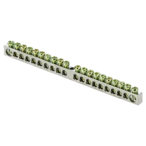 Шина PEN "ноль-земля" (6x9мм) 20 отв. цинк крепеж по центру EKF 