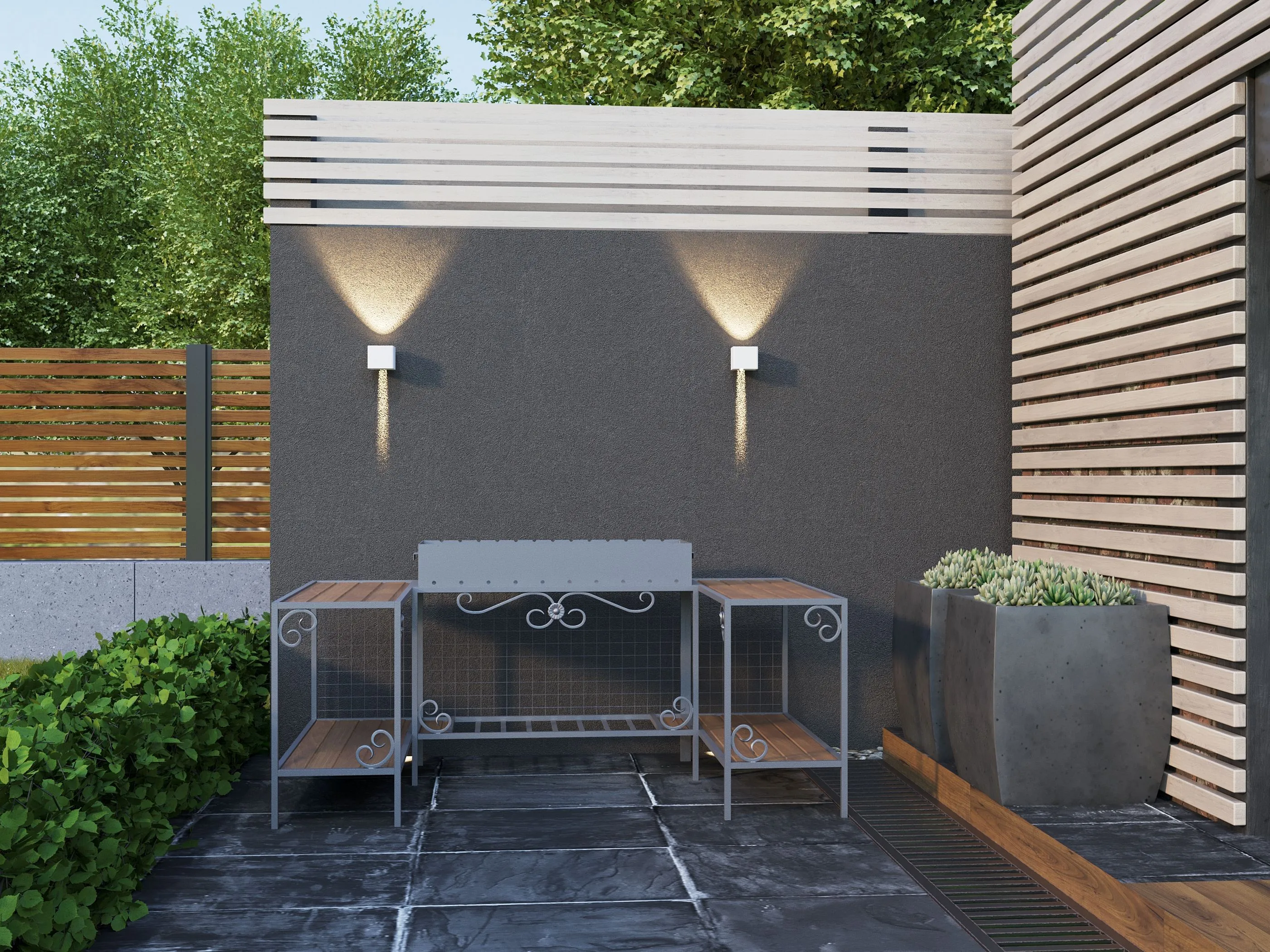 LIGHTING Светильник уличный светодиодный 5111 настенный 6Вт 4000К IP65 черный IEK - Фото 2