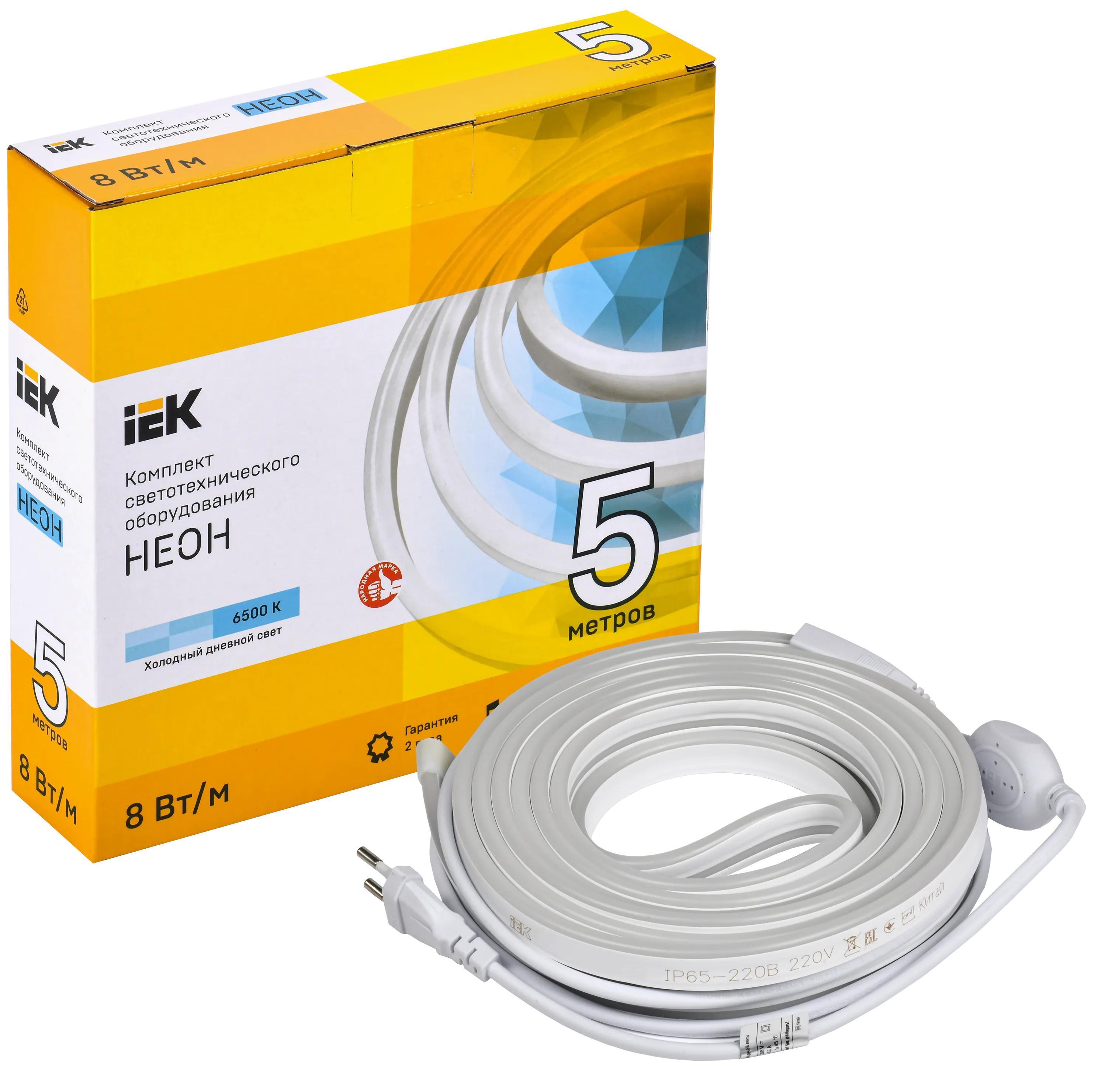 Комплект светодиодной подсветки "Неон" (лента LED 5м LSR5-2835W120-8-IP65-220В + драйвер) IEK - Фото 2