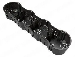 Коробка установочная 4-местная 283х70х45мм КИРПИЧ (с саморезами) (33 шт) GE40012