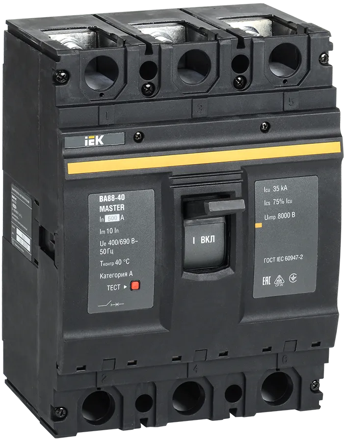 Выключатель автоматический ВА88-40 3Р 500А 35кА MASTER IEK