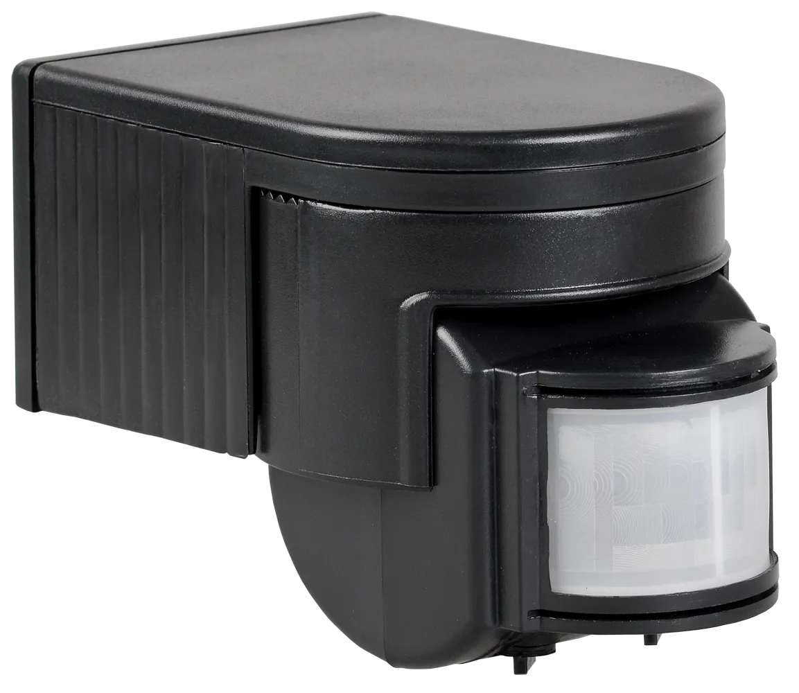 Датчик движения ДД-012 1100Вт 180град 12м IP44 черный IEK