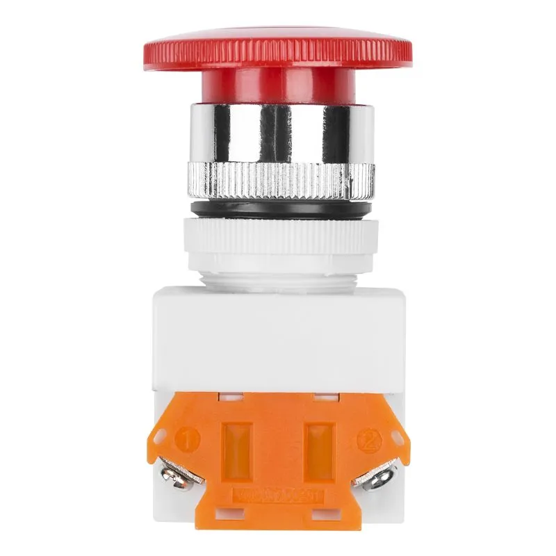 Выключатель-кнопка 10А Ø22 красная Аварийная остановка (Y090-11ZS)  REXANT - Фото 2