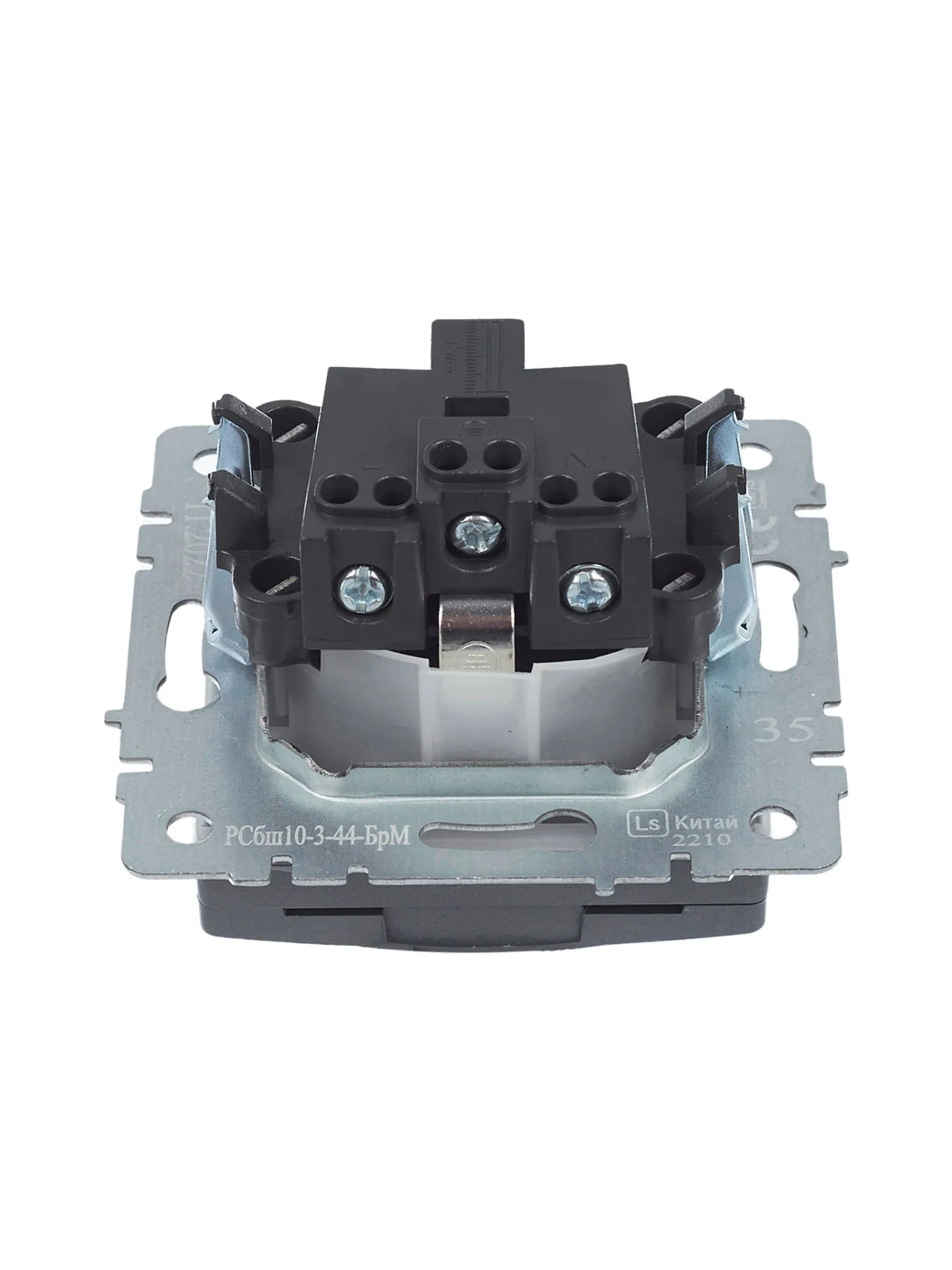 BRITE Розетка 1-местная с заземлением с защитными шторками и крышкой 16А IP44 РСбш10-3-44-БрМ маренго IEK - Фото 9