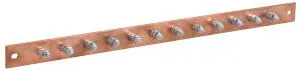 ITK Шина заземления 483х25x3мм медь ШМТ М1 12 точек подключения М6 ER-12-325-M1