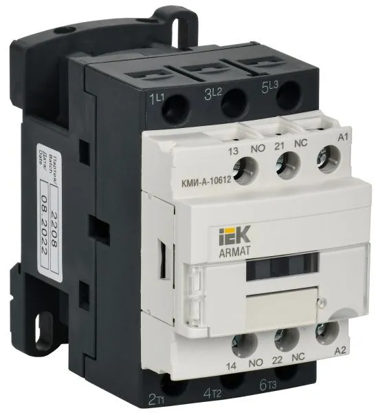 ARMAT Контактор КМИ-А-10612 LC1D 6А 36В/АС3 1NO/1NC IEK для управления электросетью