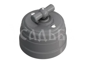 Выключатель ретро пластиковый поворотный на два положения, для включения из 2х мест (1-клавишный пр GE30404-07