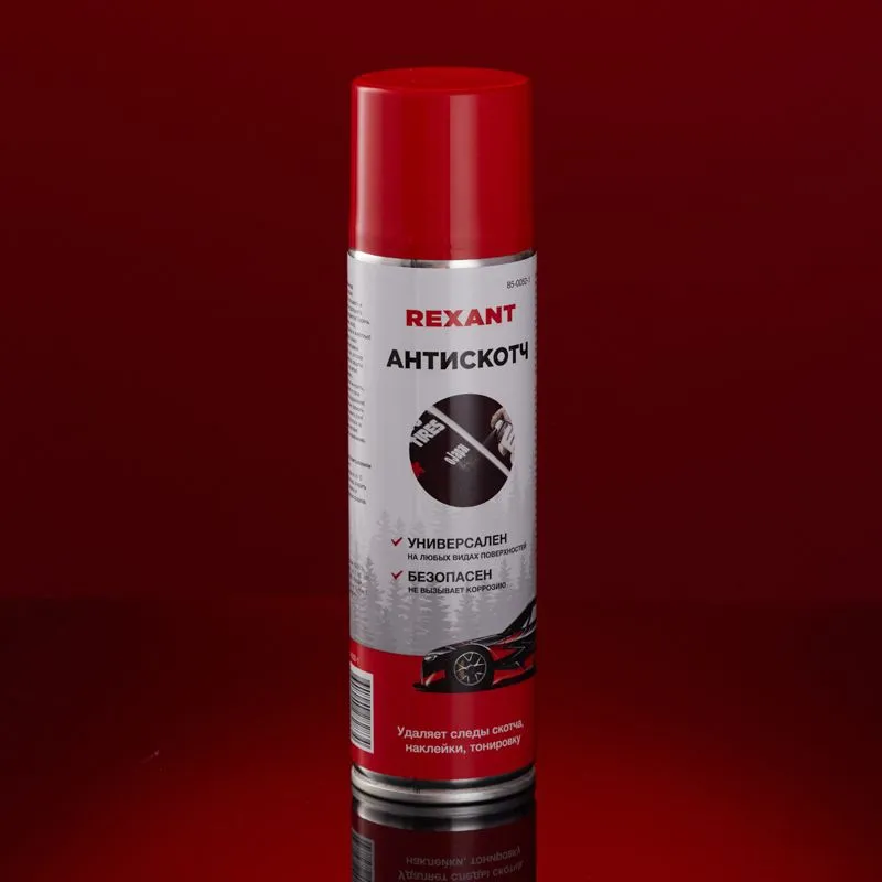 Удалитель следов наклеек и тонировочной пленки (антискотч), аэрозоль 335мл REXANT - Фото 2